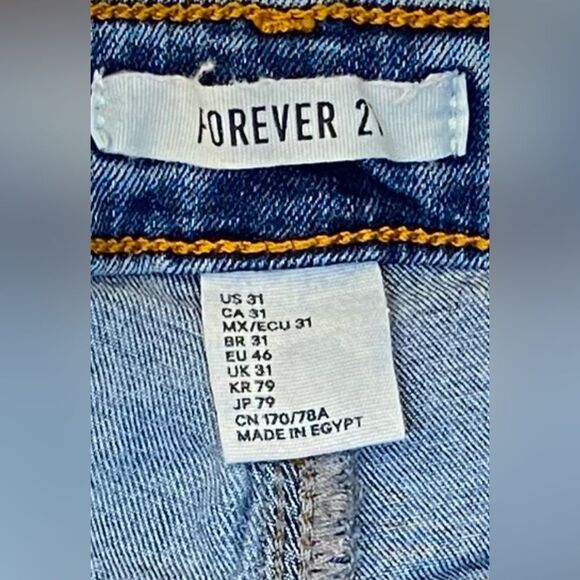 Forever 21 High Rise Stretch Distressed Skinny Jeans Size 31 - Picture 6 of 7